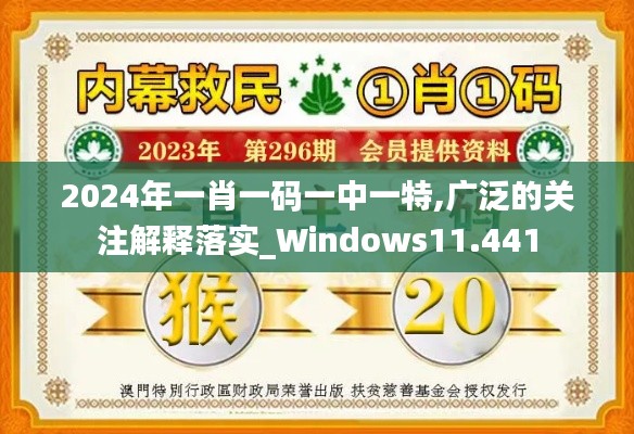 2024年一肖一码一中一特,广泛的关注解释落实_Windows11.441