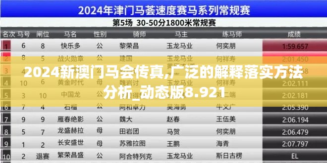2024新澳门马会传真,广泛的解释落实方法分析_动态版8.921