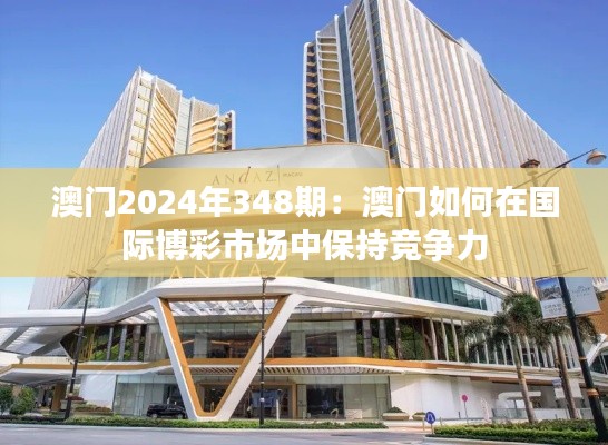 澳门2024年348期:澳门如何在国际博彩市场中保持竞争力
