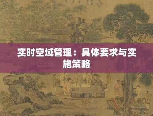 实时空域管理:具体要求与实施策略