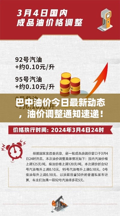 巴中油价今日最新动态，油价调整通知速递！